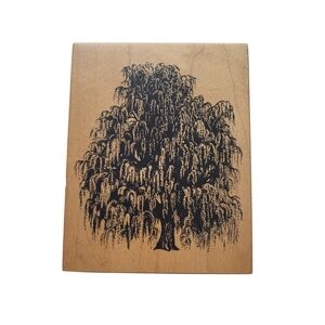 PSX Weeping Willow Wooden Rubber Stamp Not Used